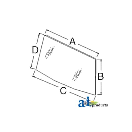 A & I Products Glass, Windshield, Front 66" x46.5" x4.5" A-3233045R2